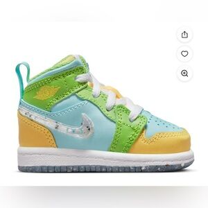 Nike Jordan 1 Mid SE PS Recycled Grind size 8 Used worn once